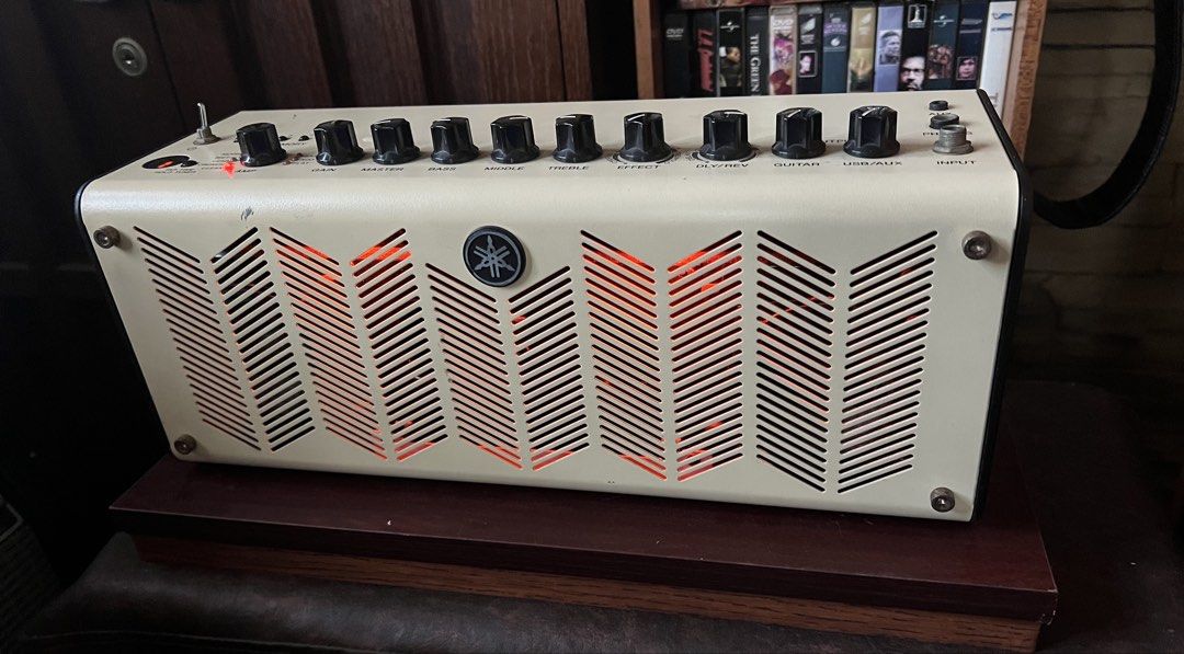 Yamaha THR10 Desktop Guitar Amplifier (Category: Musical Instruments) located in Muntinlupa City. Submitted by arisofcalico (Listing ID 1439660634, Image 2). Description: - Yamaha THR10 guitar amplifier - Amp simulations: CLEAN, CRUNCH, LEAD, BRIT, MODERN, BASS, ACO, FLAT - Effects: CHORUS, FLANGER, PHASER, TREMOLO, DELAY, DLY/REV, SPRING, HALL - User memory for 5 presets - Ports: AUX, Phones, USB/AUX, Input - Output: 10W (5W + 5W) Stereo The Yam