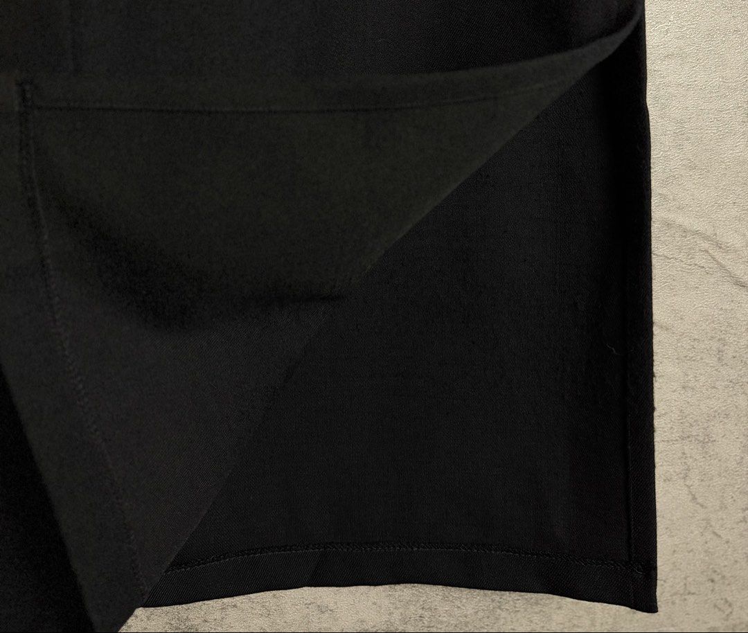 YOHJI YAMAMOTO - SS08 FOLDED WAISTBAND WOOL SKIRT (Category: Skirts) located in Makati City. Submitted by daboy_ (Listing ID 1445322683, Image 3). Description: Size: 36 Waist (It has a belt loops for adjustment) Condition: 10/10 Material: 100% Wool Made in: Japan Dimensions Length: 30”.