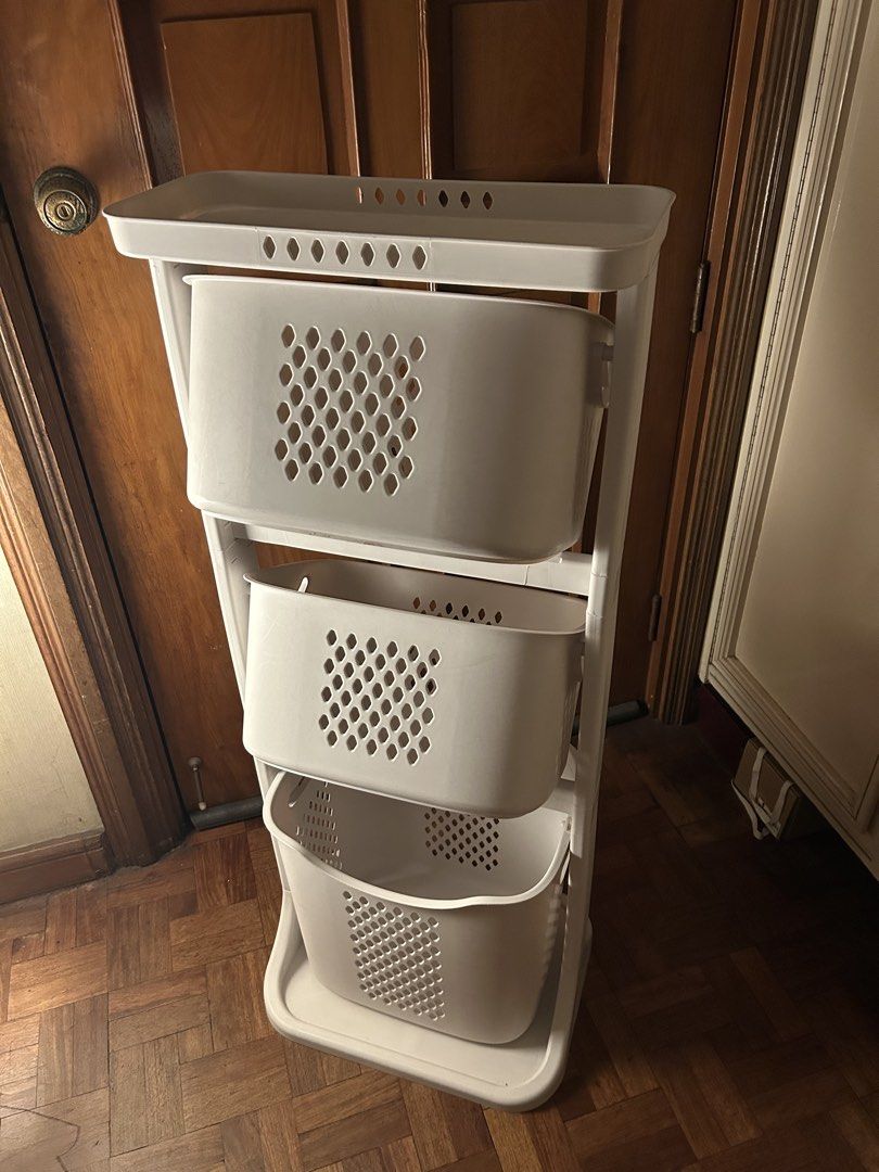 3-tier Laundry Basket (Category: Laundry Baskets) located in Muntinlupa City. Submitted by ilovepeanutbutterx (Listing ID 1445605684, Image 3). Description: For pick-up in Ayala Alabang Village In good condition with signs of use .