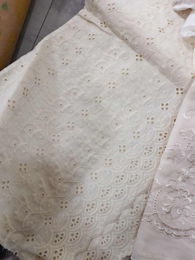 4 assorted Eyelet cloths (Category: Traditional & Ethnic wear) located in Marikina City. Submitted by dearamariph (Listing ID 1445435326, Image 2). Description: around 1-4 yards per style.