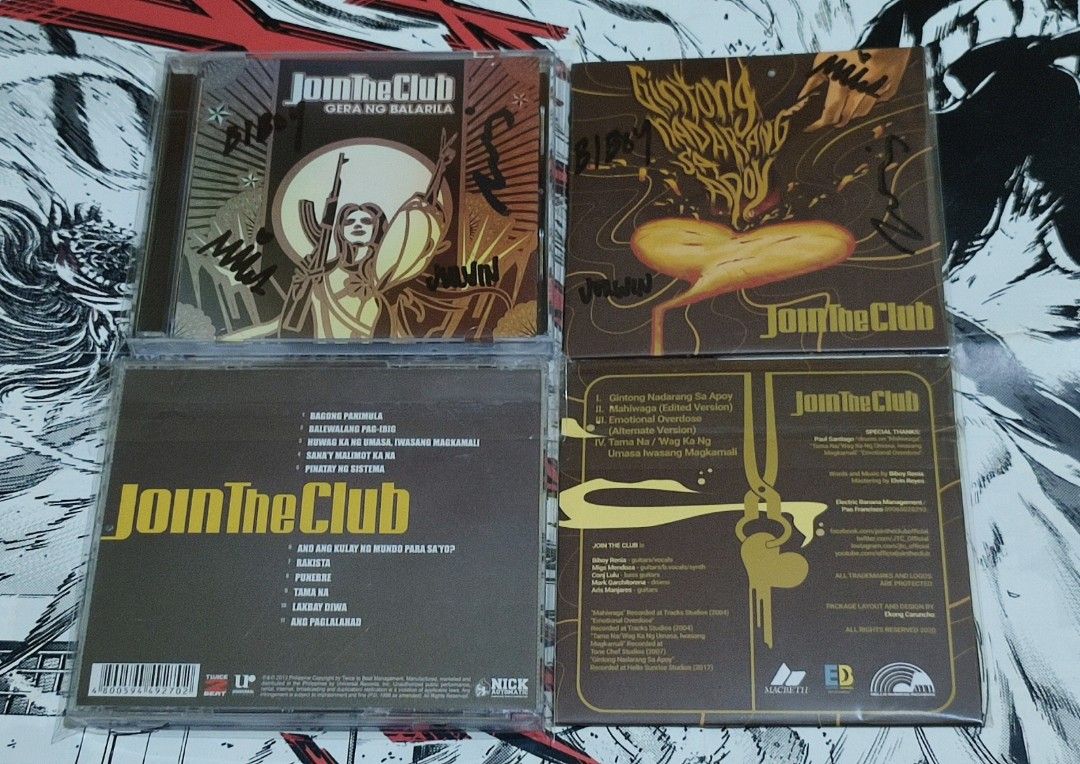 🕵🏻 Join The Club ⚡Signed Bundle CDs (Category: CDs & DVDs) located in Escalante. Submitted by salimpusarekords (Listing ID 1445525859, Image 1). Description: 🔥 In Stock 🕵🏻 Join The Club ⚡Signed Bundle CDs ✍🏻 Signed Copies 💯 Brand New 🔫 Gera Ng Bararila (2017): ₱800 ❤️‍🔥 Gintong Nadarang Sa Apoy: ₱1,200 📦 Bundle Deal: ₱1.8k (w/ Signed Gig Poster & Guitar Pick 🚫 No reservations. First to pay gets the item. 📩 DM if interested! 🌐 Follow 