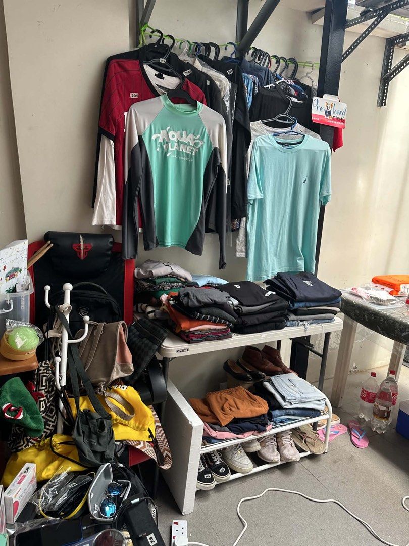 Assorted Clothes, Shoes, Bags, and Accessories Bundle (Category: Coats, Jackets and Outerwear) located in Manila. Submitted by memos_ (Listing ID 1445575925, Image 2). Description: DECLUTTER BUNDLE SALE‼️ FOR 7k TAKE ALL‼️‼️ - Clearing out various clothing items specifically for clothings ONLY. ✅CLOTHES are BRANDED from UNIQLO, H&M, AERO, SM DEPT STORE 📍QC .