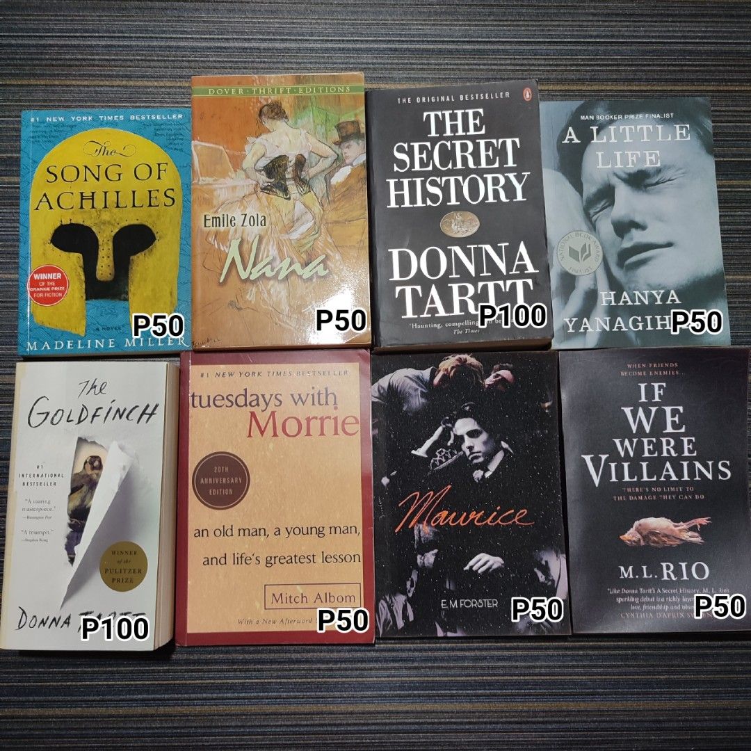 Assorted Pre-loved Books Clearance Sale (Category: Storybooks) located in San Pedro. Submitted by lmeol (Listing ID 1445589797, Image 2). Description: -Books marked with (✏️) have annotations/writing in them. -Higher priced ones are originals/authentic and some lower priced ones are dupes. STILL AVAILABLE: -Sherlock Holmes -Jane Eyre -Letters from a Stoic -Meditations -Frankenstein -Tales of Mystery -Alice in Wonderland -Hamlet -A Little Life -Ma