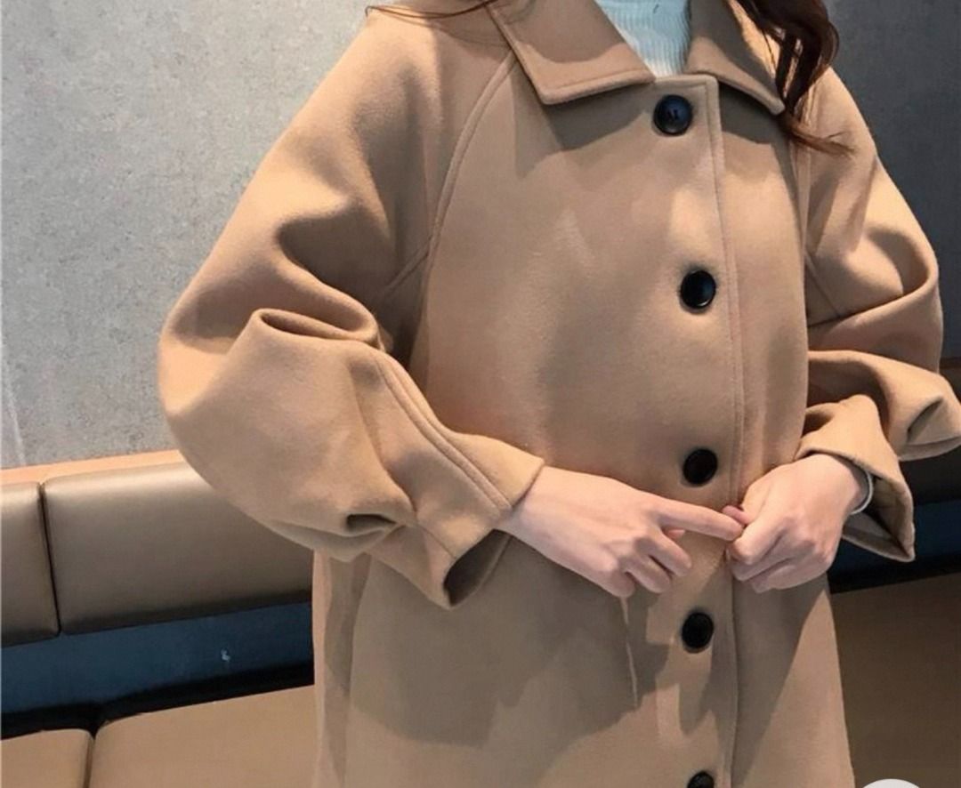 Autumn's Women's Coat (Category: Women's Clothes) located in Sydney. Submitted by viryaparamitha (Listing ID 1445445424, Image 3). Description: Size: L Fabric: Wool Bust: 116cm Sleeve Length: 61cm Coat Length: 78cm.