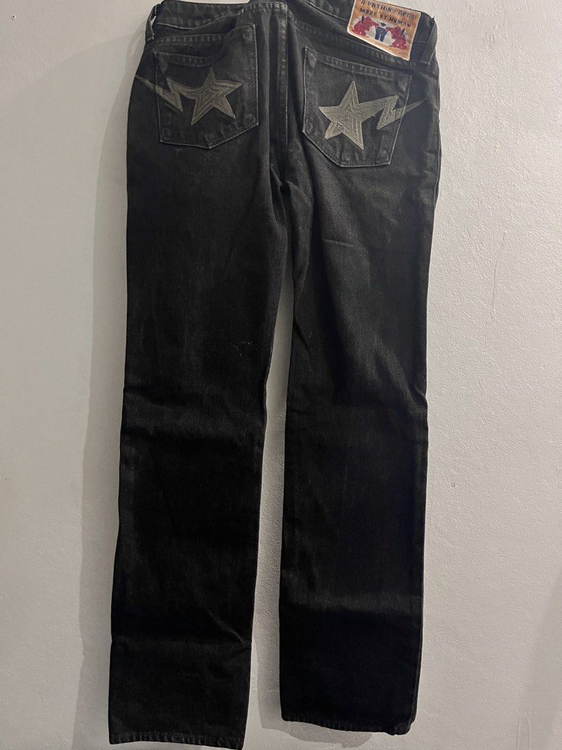 Bathing Ape Straight Jeans (Category: Jeans) located in Taytay. Submitted by storedbys (Listing ID 1445456934, Image 2). Description: dimensions: waist: 13 inches length: 35 inches leg opening: 6 inches.