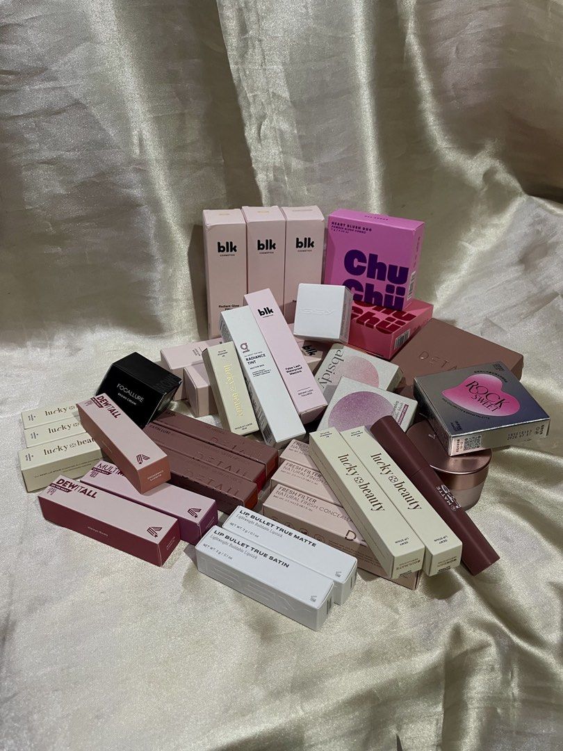 Below SRP Take All Bundle (Category: Makeup) located in Manila. Submitted by noblefish-478e0a (Listing ID 1445548130, Image 1). Description: NEGOTIABLE!!! RUSH NEED FUNDS *TAKE ALL* 30 pcs - 5 blk radiant glow - 1 blk mascara - 3 chuchu heart blush - 2 absidy powder blush - 3 vice co blush - 3 detail concealer - 3 detail butter tint - 1 detail pressed powder - 2 issy lip bullet - 1 issy creme blush - 1 grwm radiance tint - 2 lucky beauty lip stai