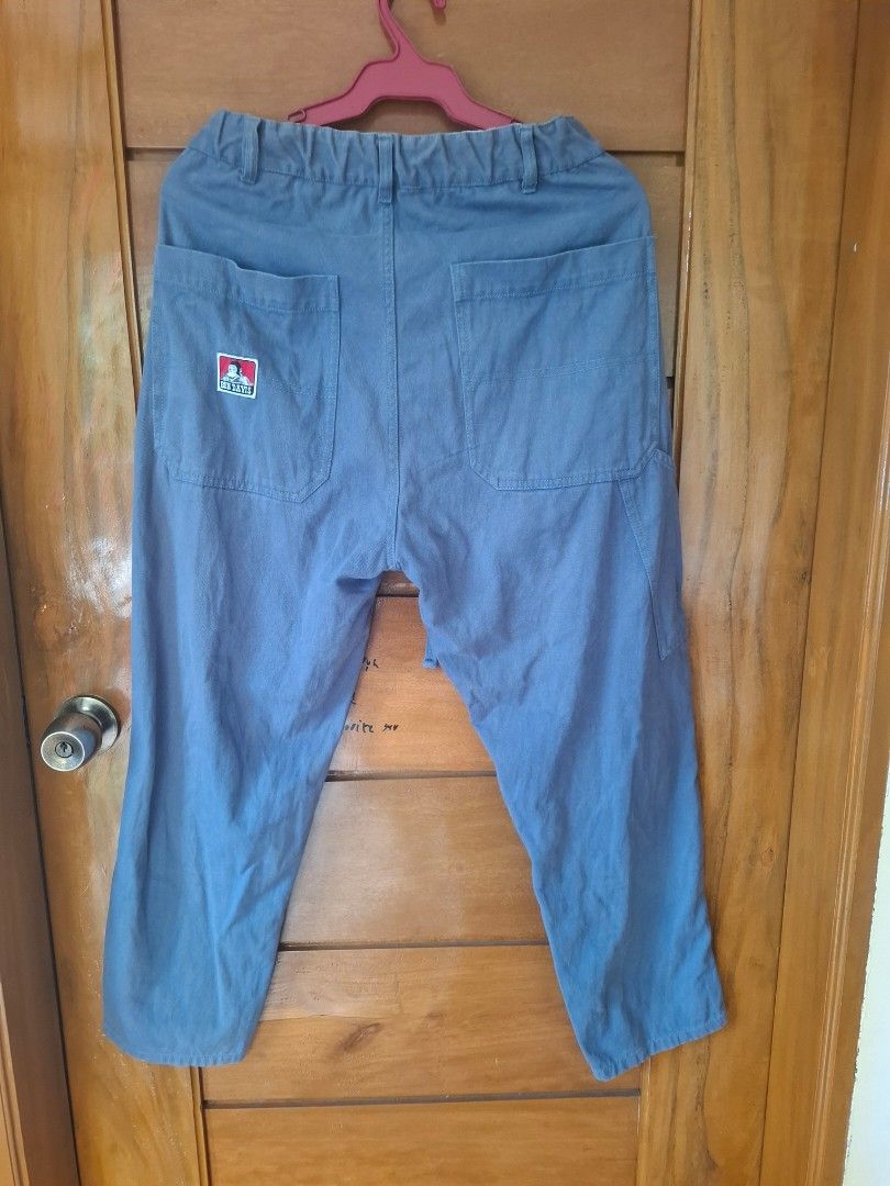 Ben Davis Blue Work Pants, size 29 to 30 (Category: Jeans) located in Legazpi City. Submitted by thriftrow (Listing ID 1445536366, Image 1). Description: - Ben Davis blue work pants - Elastic waistband with drawstring - Zipper fly with button closure - Two back pockets with a small logo patch on the left pocket - Casual and durable, perfect for everyday wear.