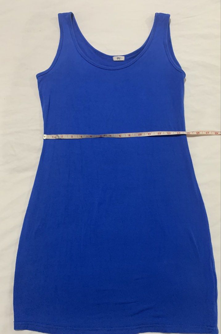 Blue Tank Dress (Category: Dresses) located in Paranaque City. Submitted by vbvessentials (Listing ID 1445582255, Image 3). Description: - Simple blue tank dress - Stretchy material for a comfortable fit - Perfect for layering or wearing on its own - Effortlessly style up or down - A great basic piece for any wardrobe XXL on tag but fits Large to XL frame.
