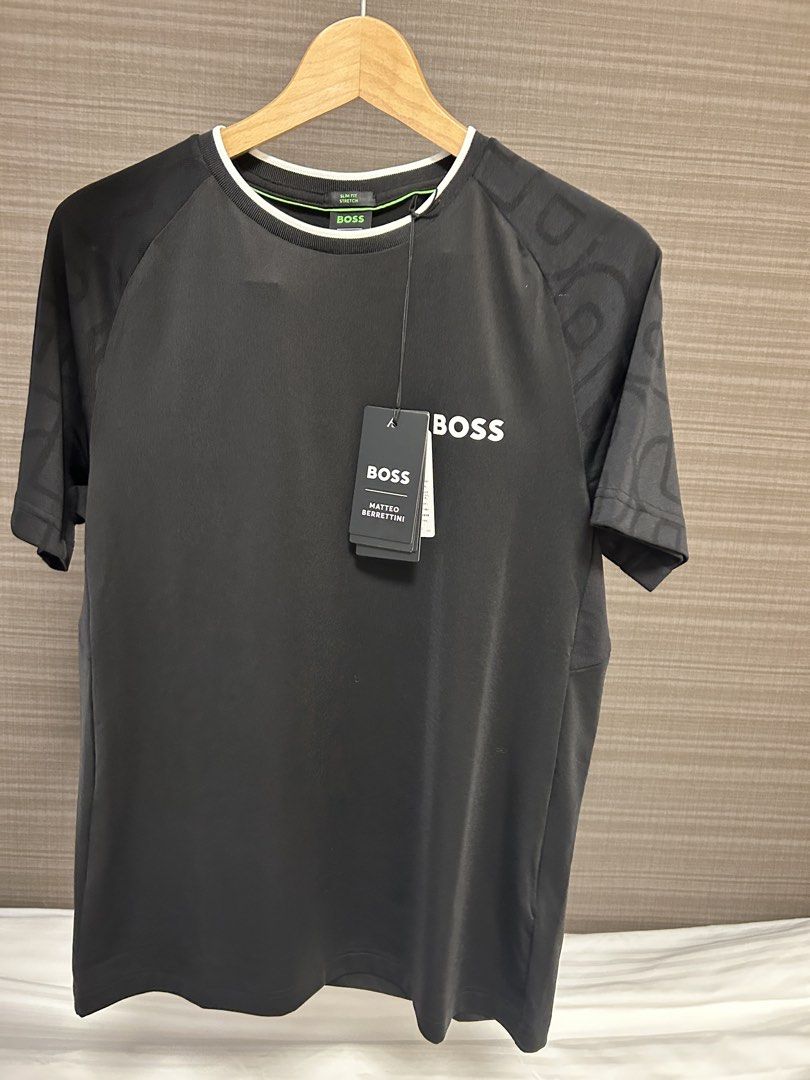 BOSS T-Shirts - Black and Blue (Category: Tshirts & Polo Shirts ) located in Paranaque City. Submitted by tkm05 (Listing ID 1445549420, Image 2). Description: Boss Matteo Berrettini (Slim Fit Stretch) - Small - ₱5,000 Boss Blue Dry Fit Shirt - Large - ₱4,500.