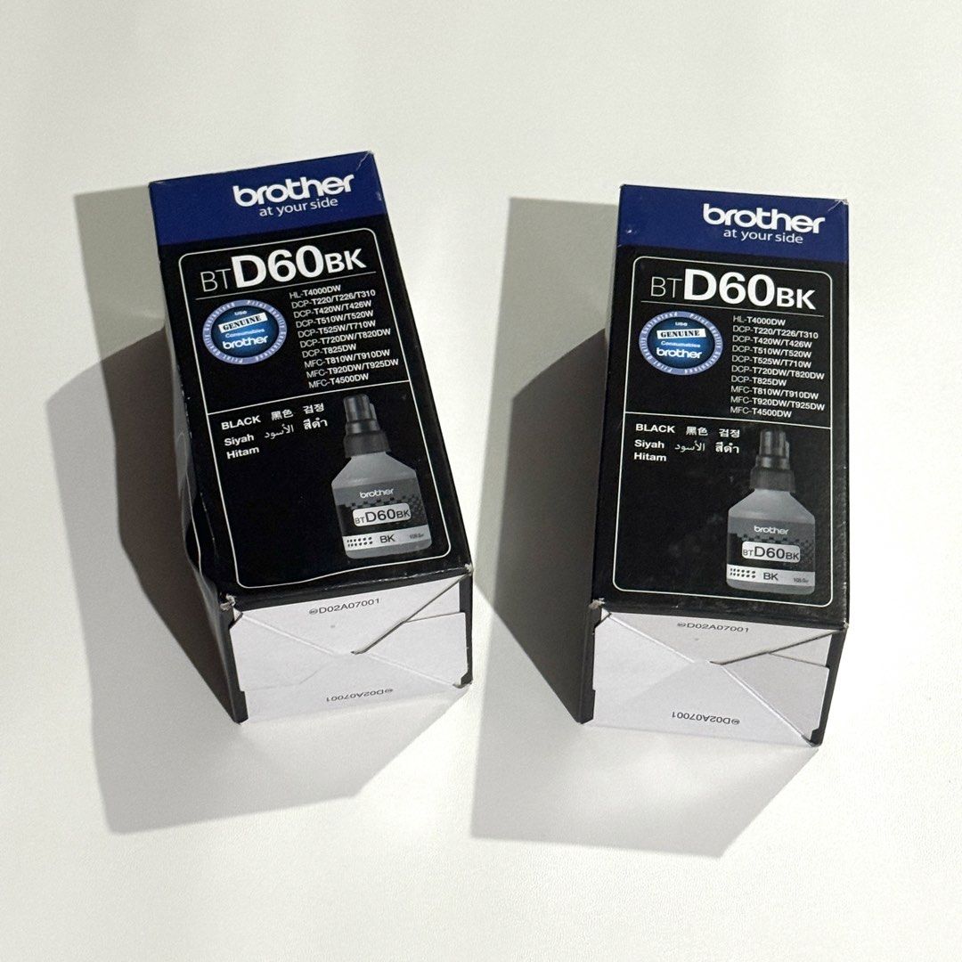 Brother BT-D60BK Black Ink Bottle (Category: Printers, Scanners & Copiers) located in Quezon City. Submitted by itsyvrae (Listing ID 1445573491, Image 1). Description: - Genuine Brother BT-D60BK Black Ink Bottle.