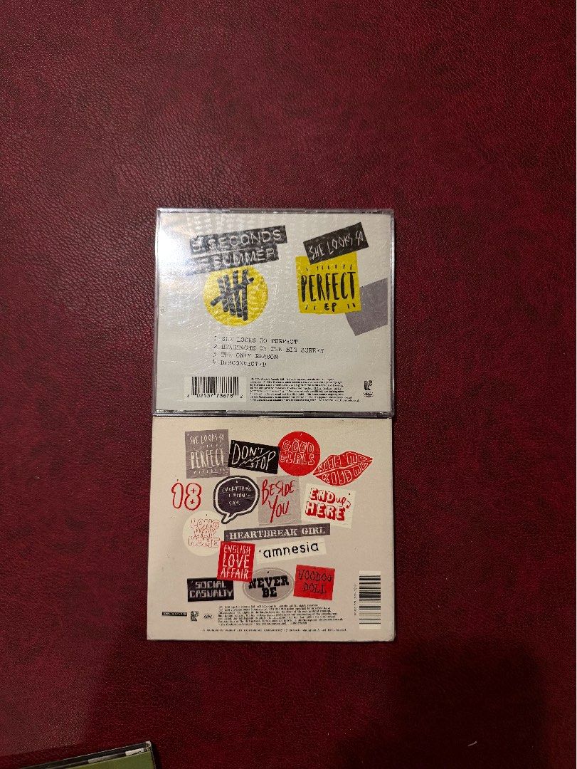 (BUNDLE) 5SOS SLSP EP & Self-Titled CDs (Category: CDs & DVDs) located in Manila. Submitted by lalisacults (Listing ID 1445572547, Image 2). Description: WTS/ LFB 5 Seconds of Summer She Looks So Perfect SLSP EP & Self-Titled CDs - take BOTH for 1.1k - rfs: just being stored n not collecting cds anymore loc: parañaque mod: sdd via grab/ lalamove or jnt.