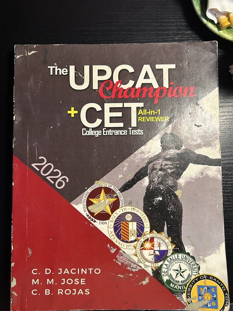 CET Reviewer - UPCAT Champion (Category: Stationery & School Supplies) located in Batangas. Submitted by keiiiiiii_ (Listing ID 1445548423, Image 1). Description: 💌no ballpen/pencil writings inside 💌issues: may duklap yung front and back cover pero super okay yung loob 💌mop: bank transfer 💌can meet-up if around taal or lemery.