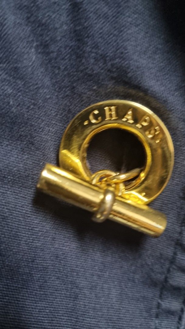 Chaps Navy Blue Cotton Utility Jacket Size M (Category: Coats, Jackets and Outerwear) located in Quezon City. Submitted by kcobs (Listing ID 1445496875, Image 3). Description: - Chaps Navy Blue Utility Jacket - Size: Medium (M) - Material: 100% Cotton - Features: Unique gold toggle button closures, front pockets - Style: Ideal for casual wear - signs of wear but still in good condition - perfect for travel.