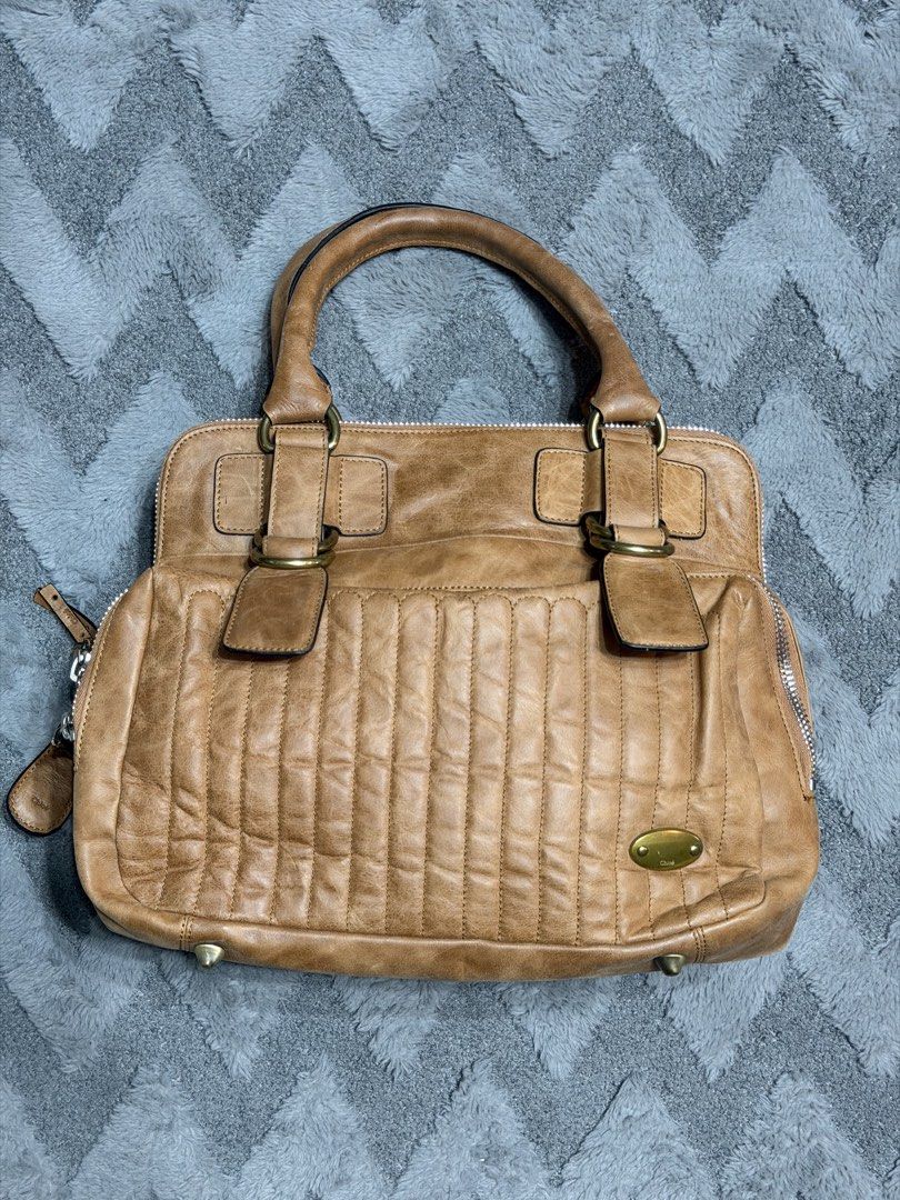 Chloe - Brown Quilted Leather Bay Bag (Category: Shoulder Bags) located in Cavite. Submitted by commoncourtesy (Listing ID 1445421396, Image 2). Description: Authentic Made in italy.