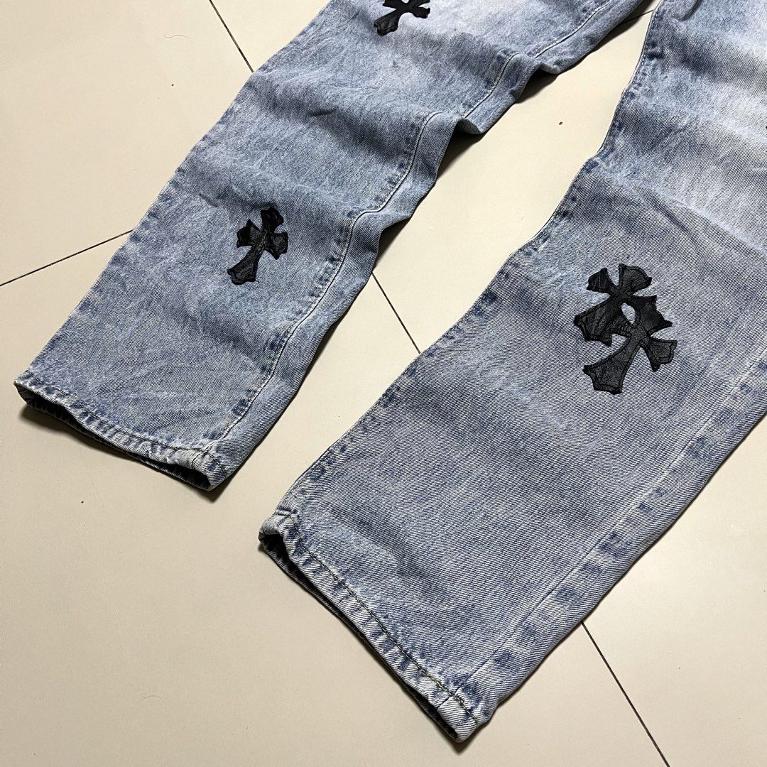 CHROME HEARTS LEATHER PANTS JEANS (OFF) (Category: Jeans) located in Pasig City. Submitted by mr.mabisa (Listing ID 1445506727, Image 3). Description: CHROME HEARTS LEATHER PANTS JEANS (OFF).