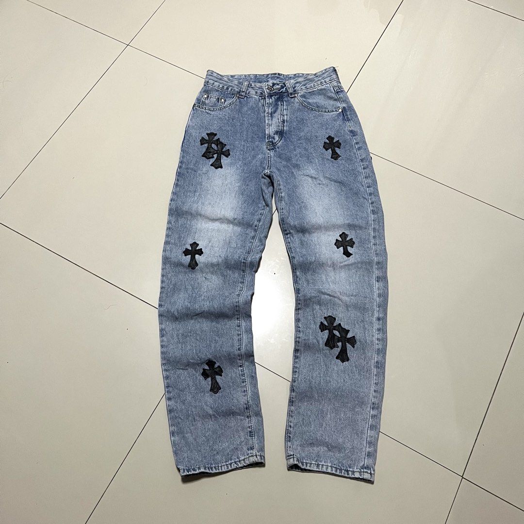 CHROME HEARTS LEATHER PANTS JEANS (OFF) (Category: Jeans) located in Pasig City. Submitted by mr.mabisa (Listing ID 1445506727, Image 1). Description: CHROME HEARTS LEATHER PANTS JEANS (OFF).