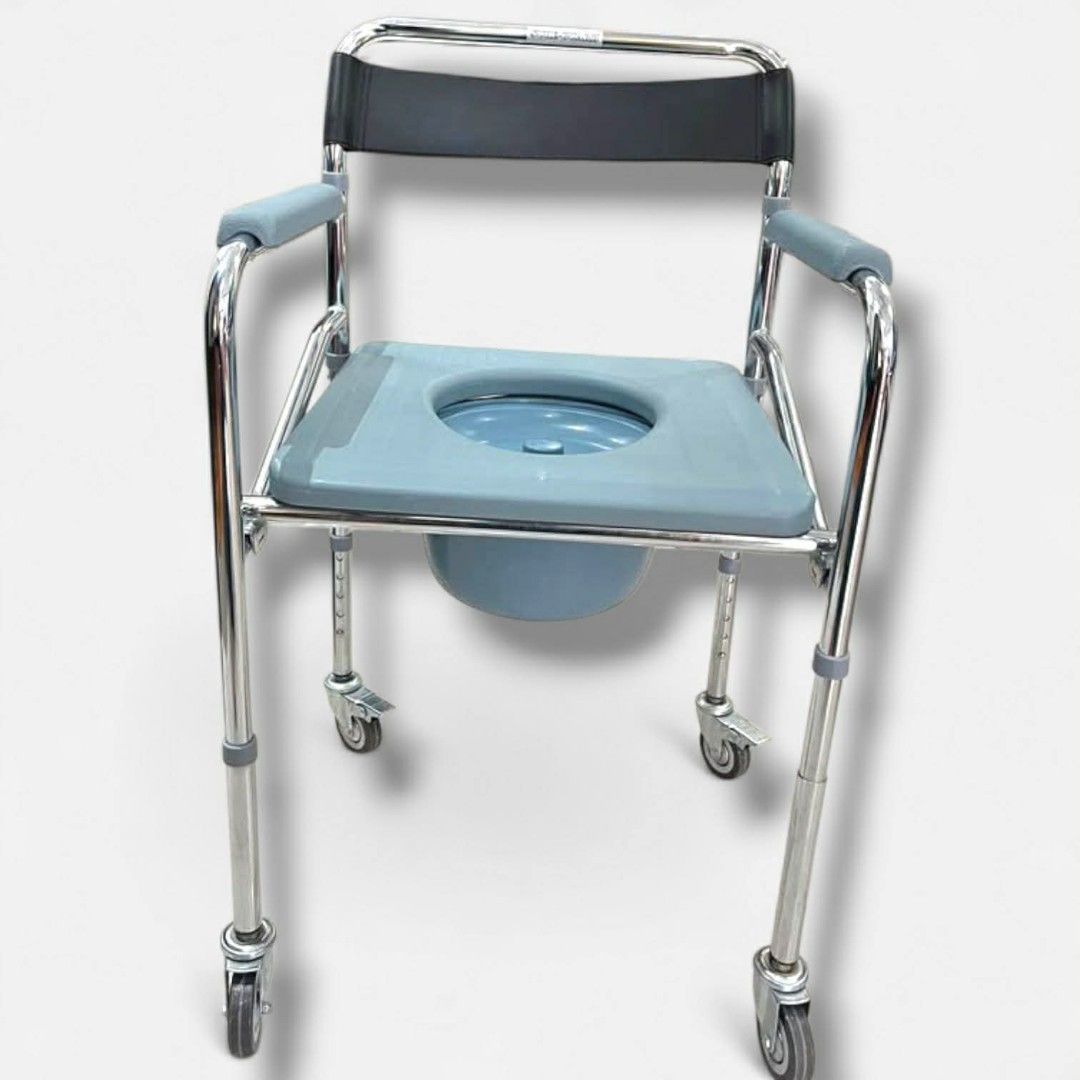 Commode chair (Category: Wheelchairs) located in Manila. Submitted by winie8van99579 (Listing ID 1445530806, Image 2). Description: commode with foam and wheels also available without wheels commode skeleton also available 7-10 Open hours Monday to Sunday gcash cod cop payment available.