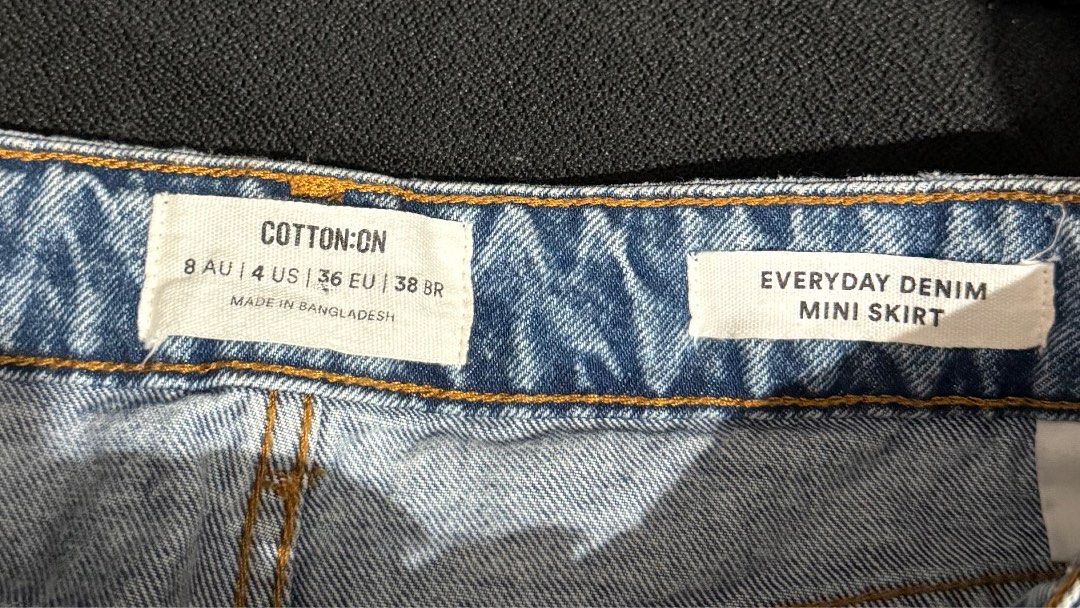 Cotton On Everyday Denim Mini Skirt (Category: Skirts) located in Mandaluyong City. Submitted by thrift.ri (Listing ID 1445574661, Image 2). Description: FIXED PRICE - Blue denim mini skirt from Cotton On - Size Small -Worn once or twice only but lost weight so never got to wear it again.
