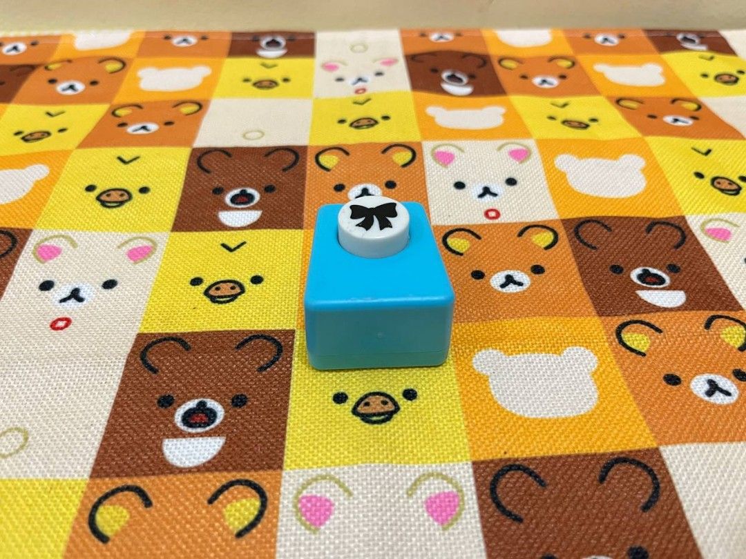 Daiso Blue Bow Paper Punch Craft puncher (Category: Craft Supplies & Tools) located in Bulacan. Submitted by arax_kumashop (Listing ID 1445555571, Image 3). Description: - Cute blue paper punch - Creates a small bow shape - Ideal for scrapbooking and card making - Brand: Daiso - Easy to use - Unleash your creativity in crafts!.