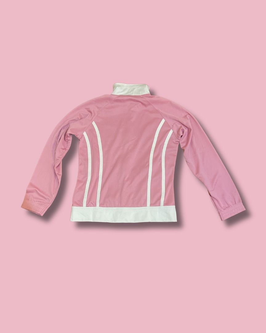 Diadora Pink Track Jacket (Category: Coats, Jackets and Outerwear) located in Quezon City. Submitted by foundmode (Listing ID 1445428339, Image 3). Description: M on tag Bust 36” Sleeve length 22” .