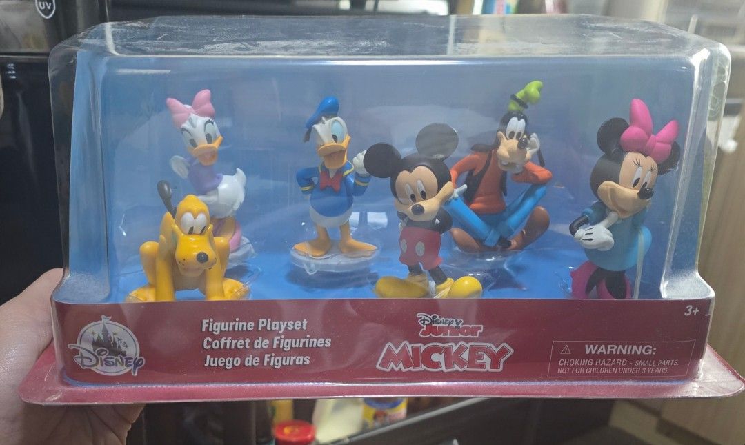 Disney Mickey Mouse & Friends Figurine Playset (Category: Figurines & Statues) located in Muntinlupa City. Submitted by kc_10 (Listing ID 1445494469, Image 1). Description: - Disney Mickey Mouse and Friends Figurine Playset - Includes: Mickey, Minnie, Donald, Daisy, Goofy, and Pluto - Ideal for collectors or playtime fun - Figures are in original, unopened packaging - A must-have for any Disney enthusiast!.