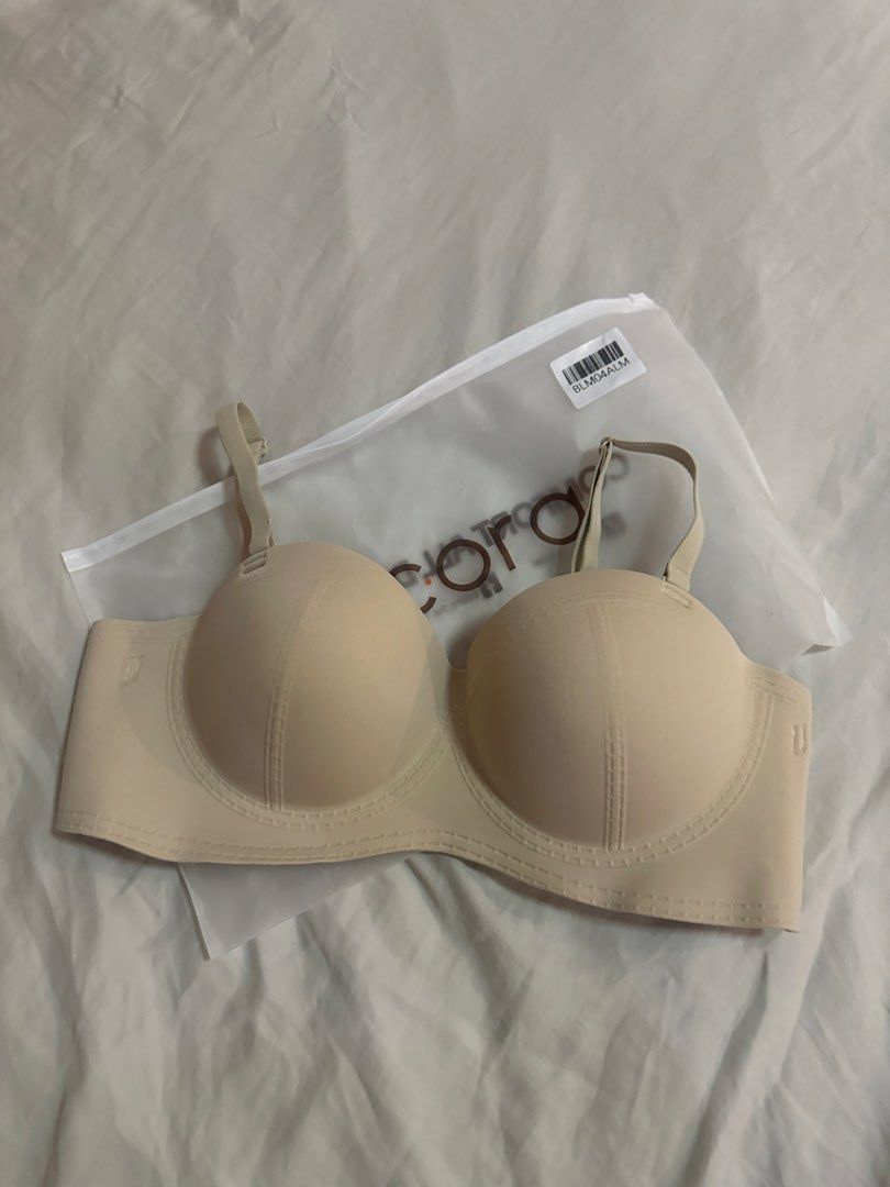 Ecora Bare Lift Multiway Bra (Category: Undergarments & Loungewear) located in Quezon City. Submitted by alimo13 (Listing ID 1445507156, Image 1). Description: Ecora Bare Lift Multiway Bra (detachable straps, strapless push up bra, seamless bra, natural push up bra) Size XL / 38AB Color: Almond RFS: cups too small, band too big (for reference, my bra size is 30G).