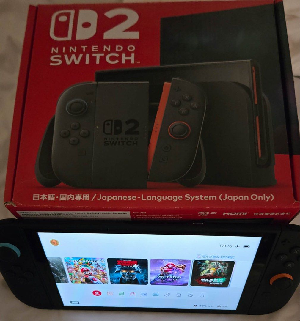FOR SALE: (JAPANESE SYSTEM) NINTENDO SWITCH 2 (Category: Nintendo) located in Marikina City. Submitted by rosiebaebae (Listing ID 1445548218, Image 2). Description: 🌟 Key Features & Condition First-Time Owner: Personally owned and loved. Never repaired, never opened, and never abused. 10/10 Aesthetics & Performance: Super neat body and screen. No scratches, crisp buttons, and absolutely no joy-con drift or system glitches. Japanese System: Stand