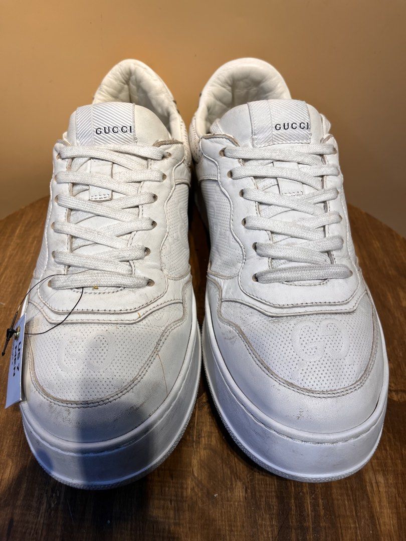 GUCCI GG EMBOSSED SNEAKERS | J297 (Category: Sneakers) located in Baguio. Submitted by hajukim_lux (Listing ID 1445581280, Image 2). Description: 📌PLUS SF OUTSIDE BAGUIO 📌DM ME FOR MORE INFO • VISIT OUR PHYSICAL STORE @ 208 SKYWORLD BAGUIO CITY BENGUET. 📌WE ARE OPEN DAILY 9:30 - 7:00 PM SEE YOU 🔥❤️.