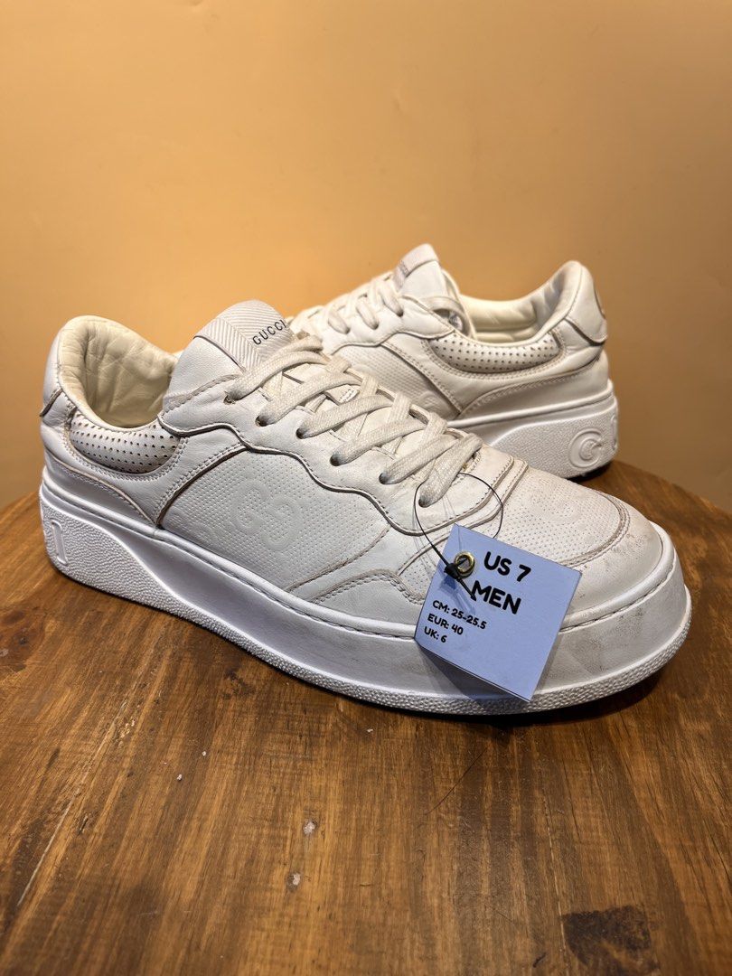 GUCCI GG EMBOSSED SNEAKERS | J297 (Category: Sneakers) located in Baguio. Submitted by hajukim_lux (Listing ID 1445581280, Image 1). Description: 📌PLUS SF OUTSIDE BAGUIO 📌DM ME FOR MORE INFO • VISIT OUR PHYSICAL STORE @ 208 SKYWORLD BAGUIO CITY BENGUET. 📌WE ARE OPEN DAILY 9:30 - 7:00 PM SEE YOU 🔥❤️.