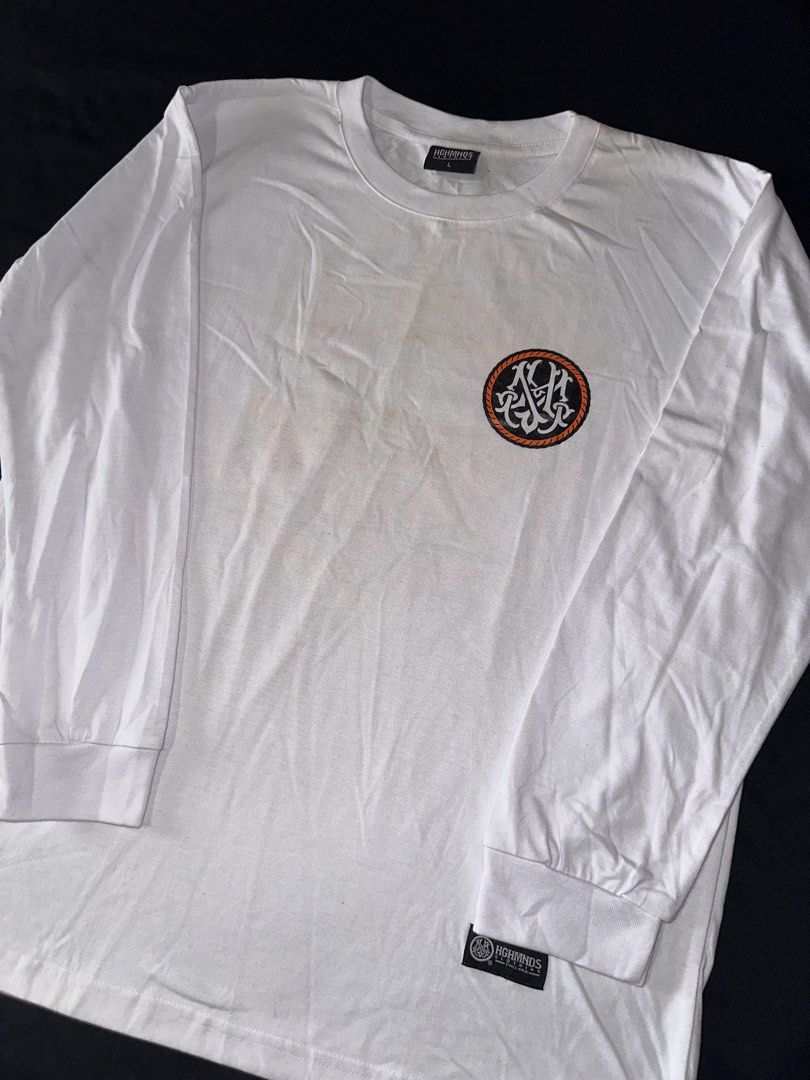 HGHMNDS longsleeves (Category: Hoodies) located in Cainta. Submitted by sati_vaaa (Listing ID 1445539245, Image 3). Description: Size Large W: 21.5” L: 27.5”.