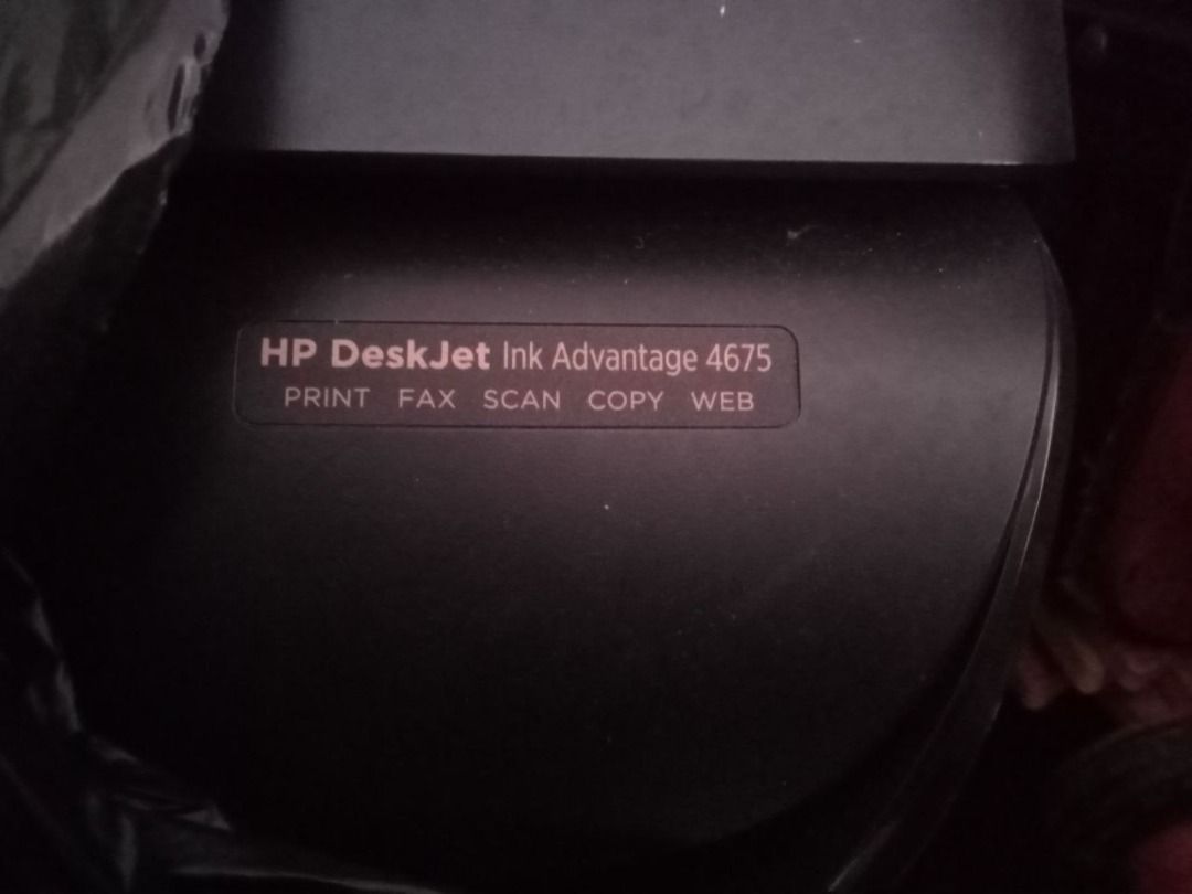 HP DeskJet Ink Advantage 4675 Printer (Category: Printers, Scanners & Copiers) located in Caloocan City. Submitted by 84410026941 (Listing ID 1445440287, Image 1). Description: No bargaining No bargaining No bargaining No bargaining - HP DeskJet Ink Advantage 4675 All-in-One Printer - Functions: Print, Fax, Scan, Web - Color: Black - Ideal for home or office use.