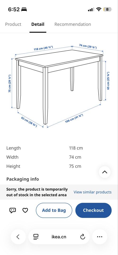 IKEA lerhamn solid pine Dining Table (Category: Tables & Sets) located in Singapore. Submitted by jasonneedstoclearhisroom (Listing ID 1445604527, Image 2). Description: - Wooden dining table with white frame - Table dimensions: 118cm (L) x 74cm (W) x 75cm (H) - Ideal for compact dining areas or kitchens.