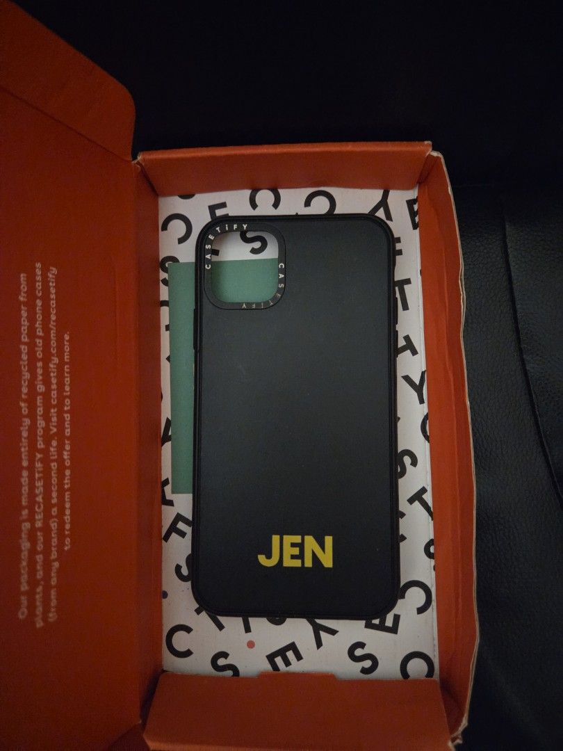 IPHONE 14 PRO MAX CASETiFY PERSONALIZED (Category: Cases & Sleeves) located in Quezon City. Submitted by jenxxaaron (Listing ID 1445593443, Image 2). Description: IF YOUR NAME IS JEN THEN THIS CASE IS FOR YOU AUTHENTIC IPHONE 14 PRO MAX PERSONALIZED PHONE CASE EXCELLENT CONDITION WITH A FREE SILICONE CASE KATIPUNAN AND PARANAQUE AREA.
