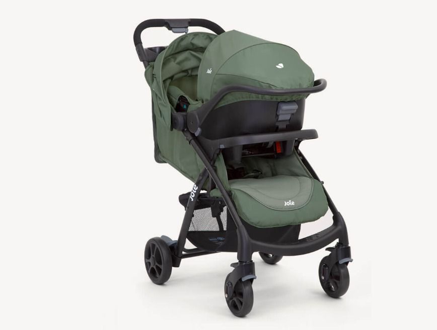 Joie stroller with car seat - Laurel (Category: Strollers) located in Quezon City. Submitted by shop.jms (Listing ID 1445438517, Image 1). Description: The Joie Muze LX Stroller is pushchair tested beyond the standard weight capacity to hold up to 17.5kgs. This sleek and sporty, yet safe and cozy pair make travelling a cinch. Auto gravity fold does all the work – just activate, rotate, and it folds – all while standing upright. A deluxe roomy rid