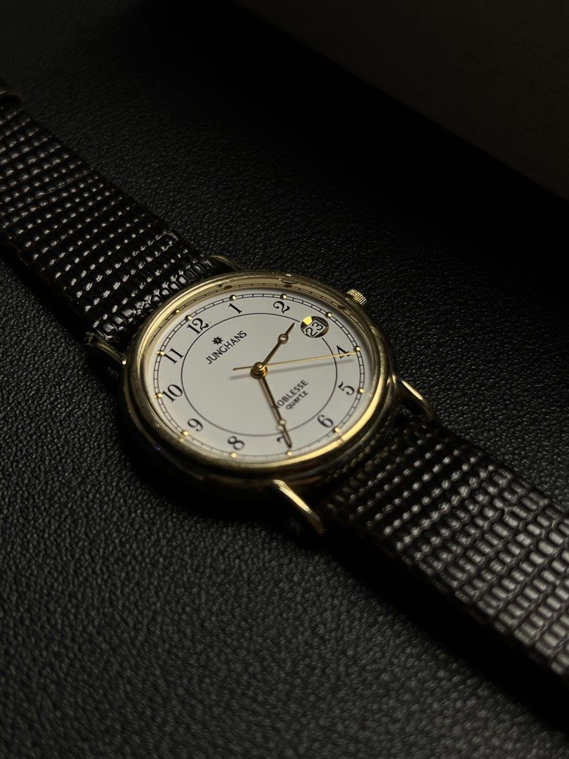 Junghans Noblesse Quartz Gold Plated Watch (Category: Luxury Watches) located in Quezon City. Submitted by phcrisis (Listing ID 1445488823, Image 1). Description: Jughans Noblesse JN-104M Quartz 33mm case 35mm lug to lug 6mm case height Keeps time, Works perfect condition 5,000.