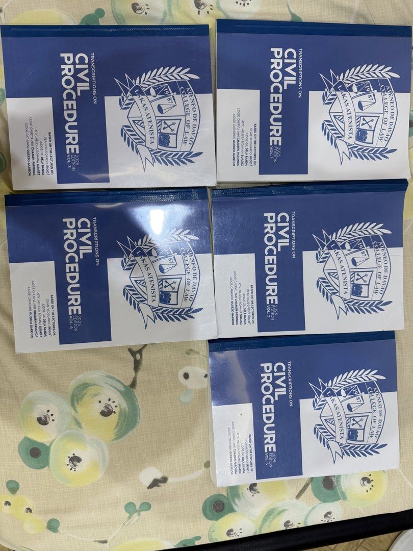 Law Books For Sale. (Category: Textbooks) located in Zamboanga. Submitted by jqbe30 (Listing ID 1445566741, Image 1). Description: Constitutional Law (2024) Cruz and Cruz Philippine Political Law (2024) Cruz and Cruz Rules of Civil Procedure (2021) Gubat Constitutional Law (2009) Bernas Textbook on the Philippine Constitution (2019) De Leon and Deleon Basic Legal Ethics Anciano Civil Procedure II (Bar Lecture Series) Riano Revised Penal Code Book