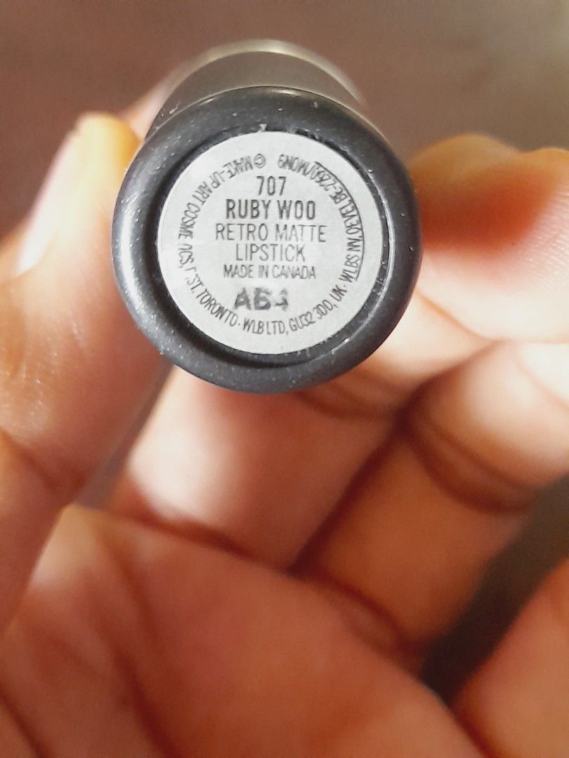 MAC Ruby woo lipstick (Category: Makeup) located in Manila. Submitted by rosegomez046149 (Listing ID 1445582590, Image 3). Description: very nice color in actual rfs too red for me bought it on laz mall sanitizedband disinfected.