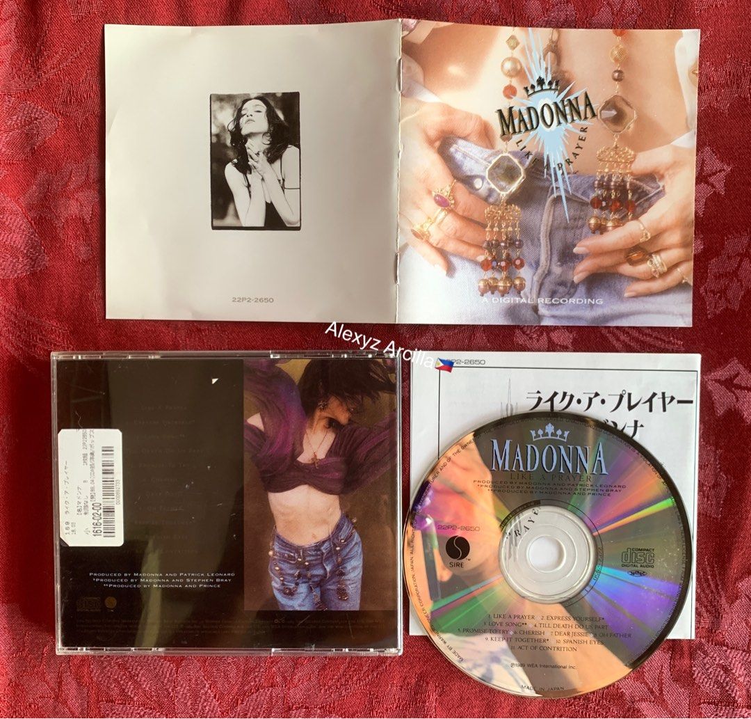 Madonna, Like A Prayer-CD (Japan) (Category: CDs & DVDs) located in Manila. Submitted by pitchi0969 (Listing ID 1445489073, Image 3). Description: Madonna, Like a Prayer Like a Prayer is the fourth studio album by American singer-songwriter Madonna, released on March 20, 1989, by Sire Records. Widely regarded as her defining artistic statement, the album marked a pivotal moment where critics began acknowledging her as a true artist rather than a 