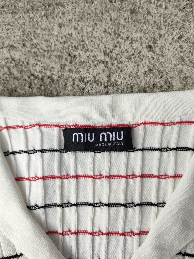 Miu Miu Striped Mini Dress (Category: Dresses) located in Angeles City. Submitted by josefernandez (Listing ID 1445534003, Image 3). Description: Miu Miu Striped Mini Dress Color May Vary Due To Lighting Excellent Condition Missing Washtag Mode of Payment: Gcash Jnt Courier Dm For More Info 📥📥📥.