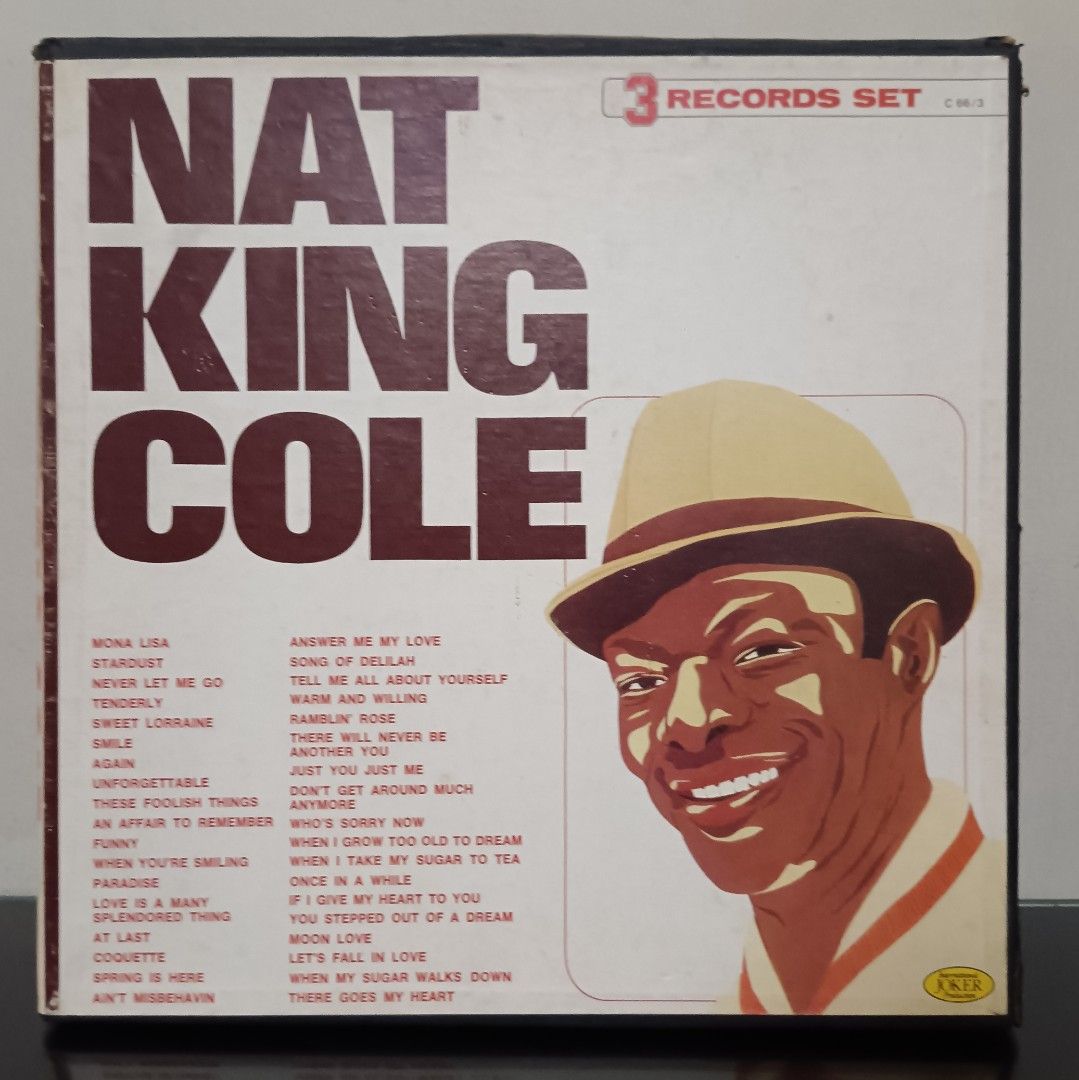 Nat King Cole 3 Records Set (Category: Vinyls) located in Quezon City. Submitted by berneydorm47659 (Listing ID 1445587797, Image 1). Description: - Nat King Cole 3-record vinyl set - Includes many of his most popular hits - Tracklist clearly visible in photos - A must-have collection for any Nat King Cole fan - pressed in Italy .