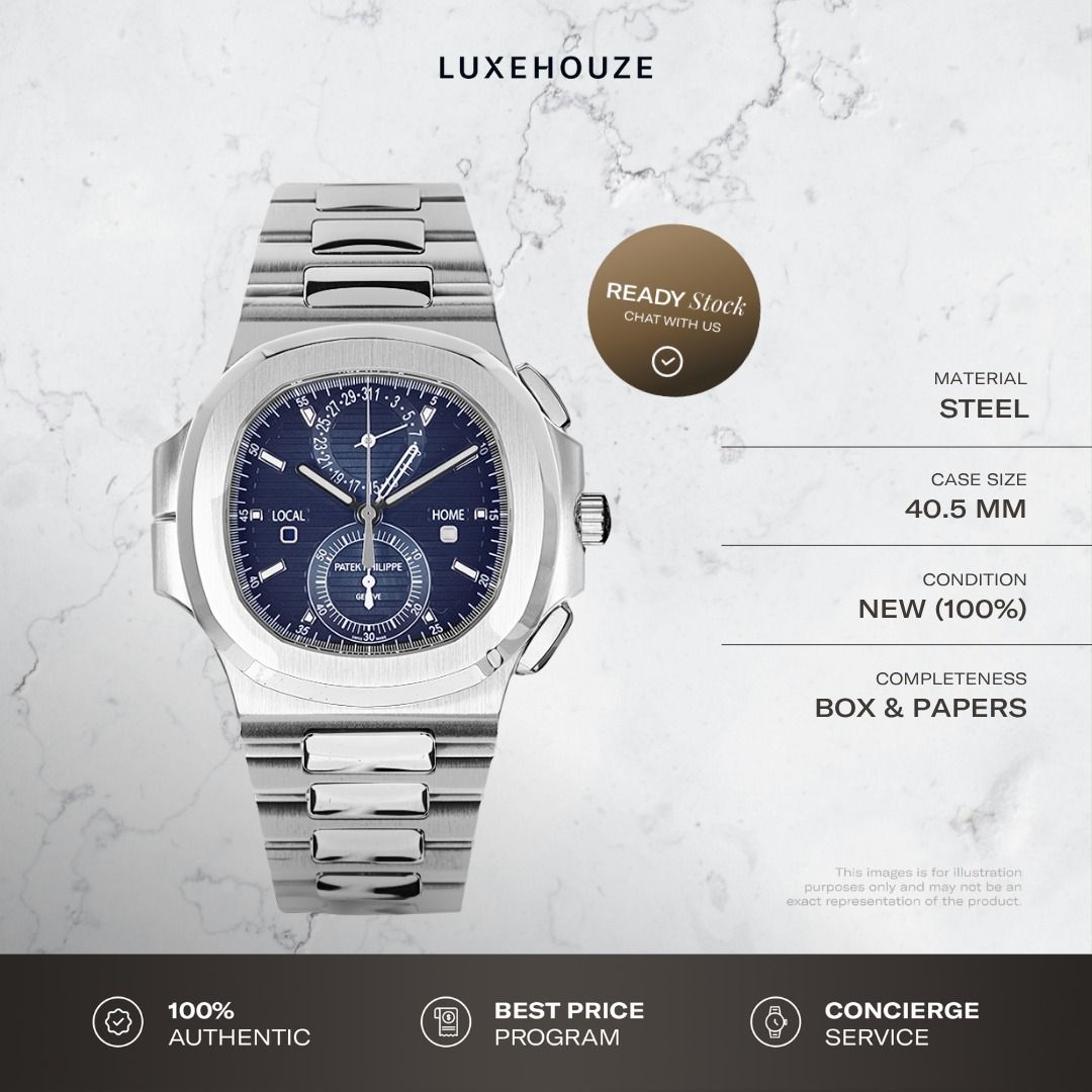 New 2026 Patek Philippe Nautilus 5990/1A-011 Blue (Category: Watches) located in Singapore. Submitted by luxehouze (Listing ID 1443932980, Image 1). Description: READY FOR EXTRA DEALS? Join our Community for special offers and latest arrivals! //bit.ly/LHWatchesSG Luxehouze is your trusted marketplace to buy and sell luxury goods. Luxehouze SG Pte Ltd is a licensed luxury goods marketplace and regulated dealer. WHY US? 100% Authentic with Money-B