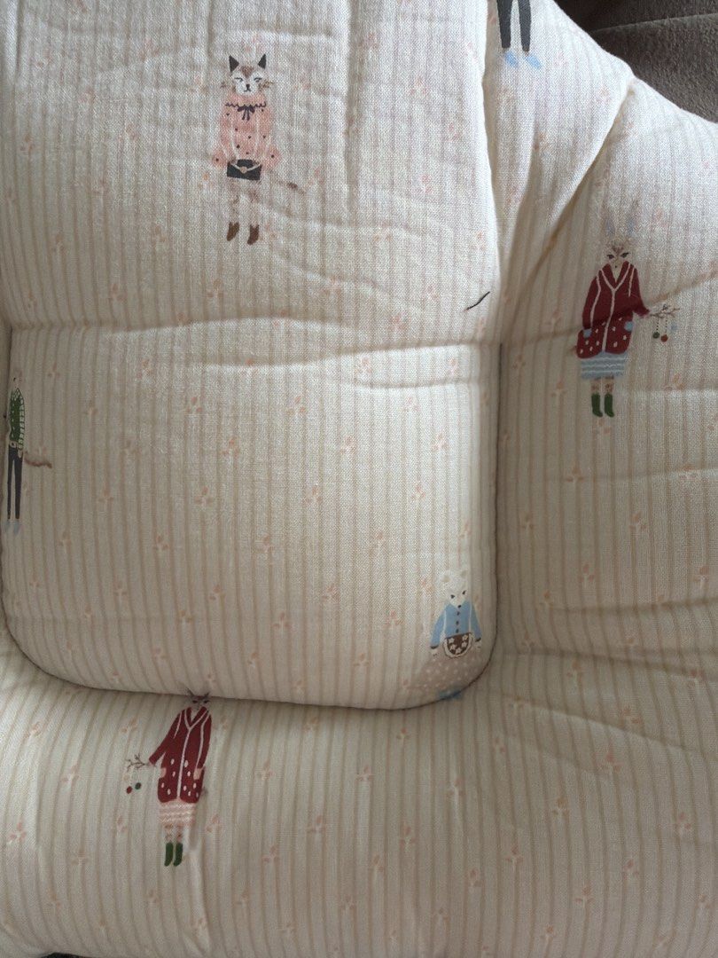 Nuida Baby Stroller Seat Liner (Category: Strollers) located in Manila. Submitted by 6w3nc (Listing ID 1445429057, Image 2). Description: - Soft padded liner for strollers - Sweet cream background with cute animal print - Adds comfort for your little one - Fits most strollers - Easy to clean - Great for everyday use.