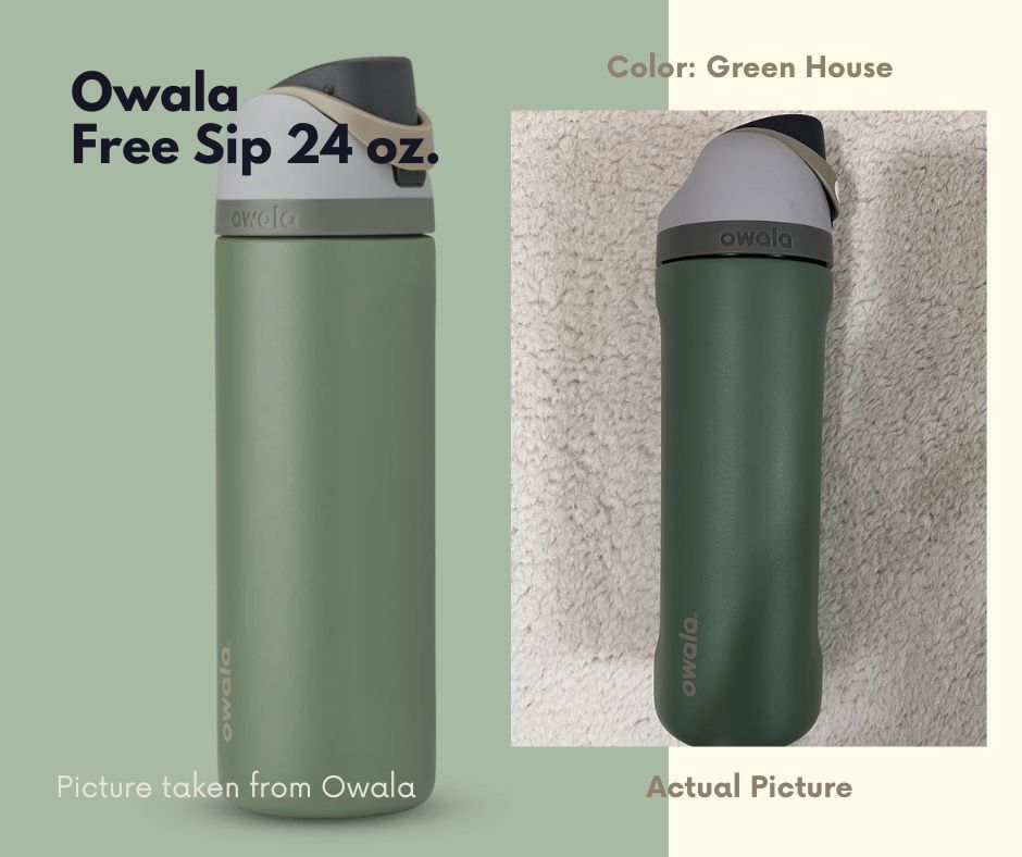 Owala 24 oz Free Sip (Category: Water Bottles & Tumblers) located in Binan City. Submitted by jenniekxm (Listing ID 1438965767, Image 3). Description: Available in the ff colors - Candy Coated (SOLD‼️) - Dark Blue (1 pc left) - Green House (2 pcs available) - Peachy Kleen (1 pc available) - Sugar High (2 pcs available) - Open Air (SOLD‼️) Thank you 😊.