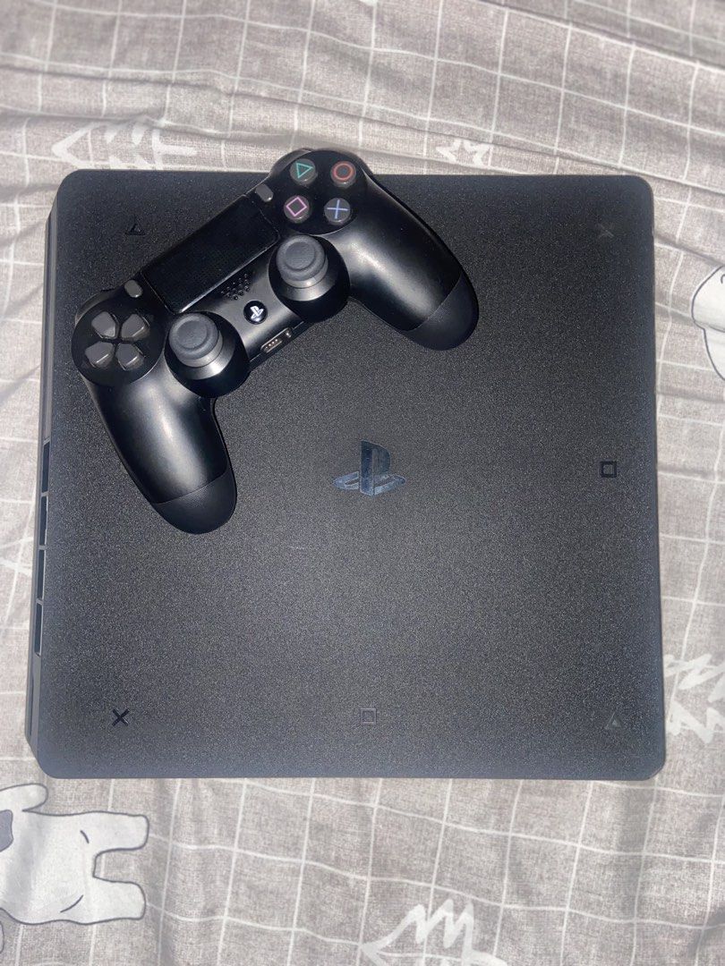 PS4 Slim 500gb with 1controller and 2games (Category: PlayStation) located in Caloocan City. Submitted by jobeelinn (Listing ID 1445472405, Image 2). Description: Selling my PS4 as I no longer use it. Console is in good working condition with no issues. It has been well looked after and runs games smoothly. Included: PS4 console 1 controller Power cable HDMI cable 2 Games Condition: Fully functional Normal cosmetic wear from regular use Factory r