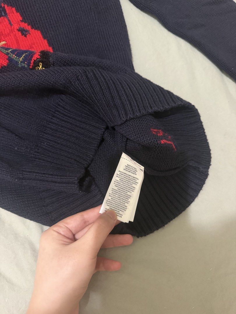 Ralph Lauren RL Bear Sweater Navy blue (Category: Coats, Jackets and Outerwear) located in Manila. Submitted by preloved_gbnicole (Listing ID 1445539993, Image 3). Description: Got it for 12,000 in canada Now selling for 10,000.