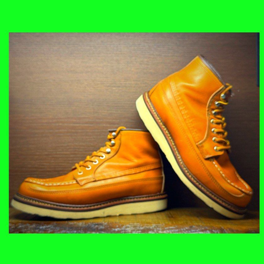 Red Wing (Category: Boots) located in Singapore. Submitted by pau0926 (Listing ID 1445420607, Image 3). Description: red wing Red Wing Irish Setter 9850 6 inch Canoe - Gold-russet Portage Japan Limited edition Authentic Made in USA Size : 7.5E US / 6.5E UK # red wing #redwing #Redwingirishsetter #filson #wallet #boots #shoes #redwing875 #red wing 875 #redwing877 #red wing 877.