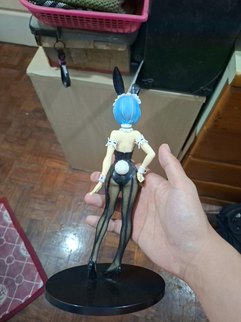 Rem Bunny Girl Figure Re:Zero (Category: Figurines & Statues) located in Manila. Submitted by jkim1 (Listing ID 1445531227, Image 2). Description: - Rem Bunny Girl Figure from Re:Zero - Approximately 8 inches tall - Comes with a black display base - A must-have for any anime fan's collection.