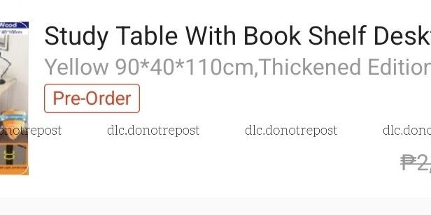 RUSH SELLING STUDY TABLE (Category: Tables & Sets) located in Bay. Submitted by .daphne. (Listing ID 1445535808, Image 3). Description: RUSH SELLING : BRAND NEW STUDY TABLE 90x40x110cm P 1000 (Negotiable) RFS : Nagkamali order size Location : Sto.Domingo Bay Laguna Contract # (text) 09625867889.