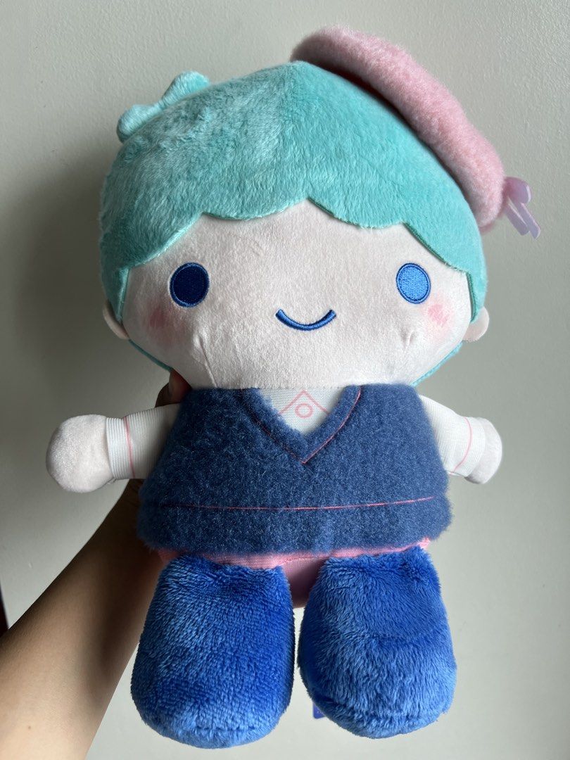 Sanrio Characters Plush Toy - Pink & Blue (Category: Plushies & Soft Toys) located in Mandaluyong City. Submitted by luna_elisse (Listing ID 1445467217, Image 1). Description: - Adorable Sanrio plush toy - Features character with teal hair and pink beret - Dressed in a blue vest and pink bottoms - Made of soft and cuddly material - Ideal gift for any Sanrio fan - Comes with original tags attached -Price:850+sf -MOP: Gcash/BDO/GOtyme -Location: Ma