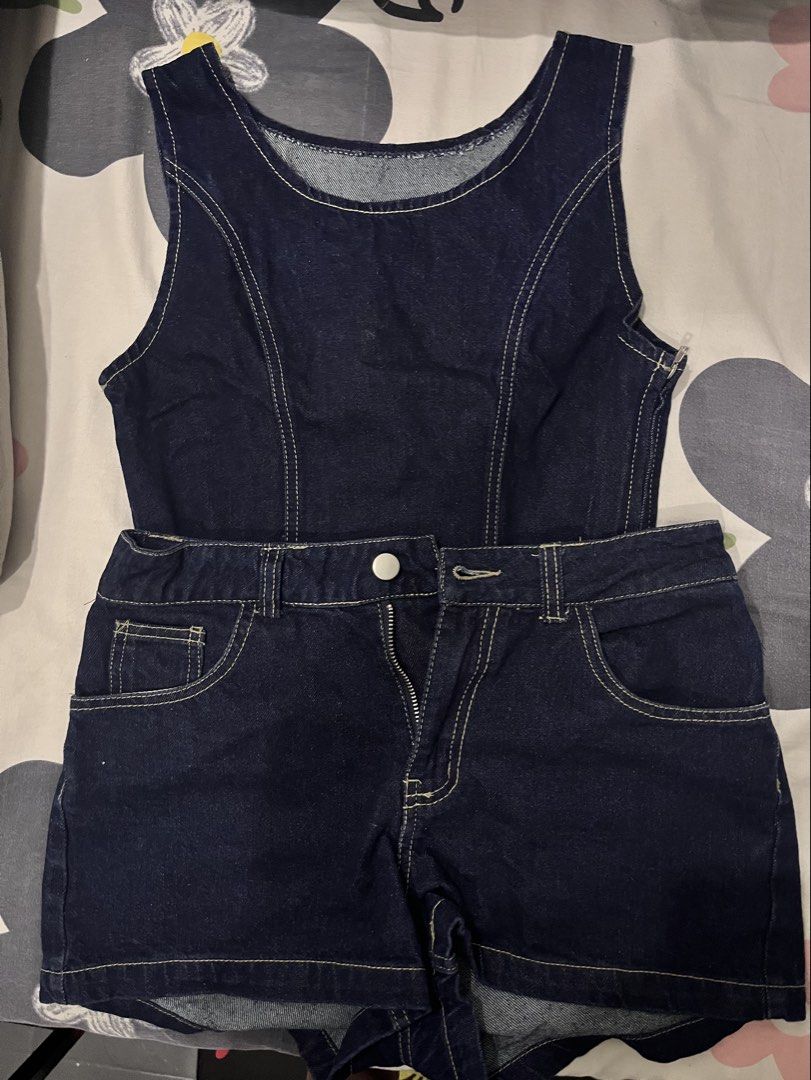 SHEIN Denim Coordinates (Category: Sets or Coordinates) located in Taytay. Submitted by storedbys (Listing ID 1445461364, Image 2). Description: fits small to medium waist: 26 top: small both xs on 🏷️ .